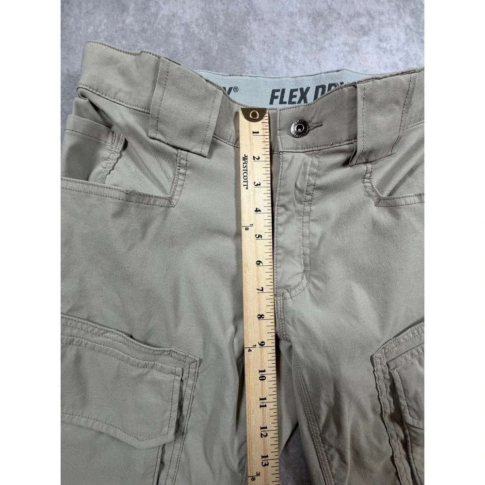 Duluth Mens 30x34 Cargo Pants Dry On The Fly Tan Nylon Stretch Slim Fit Hiking